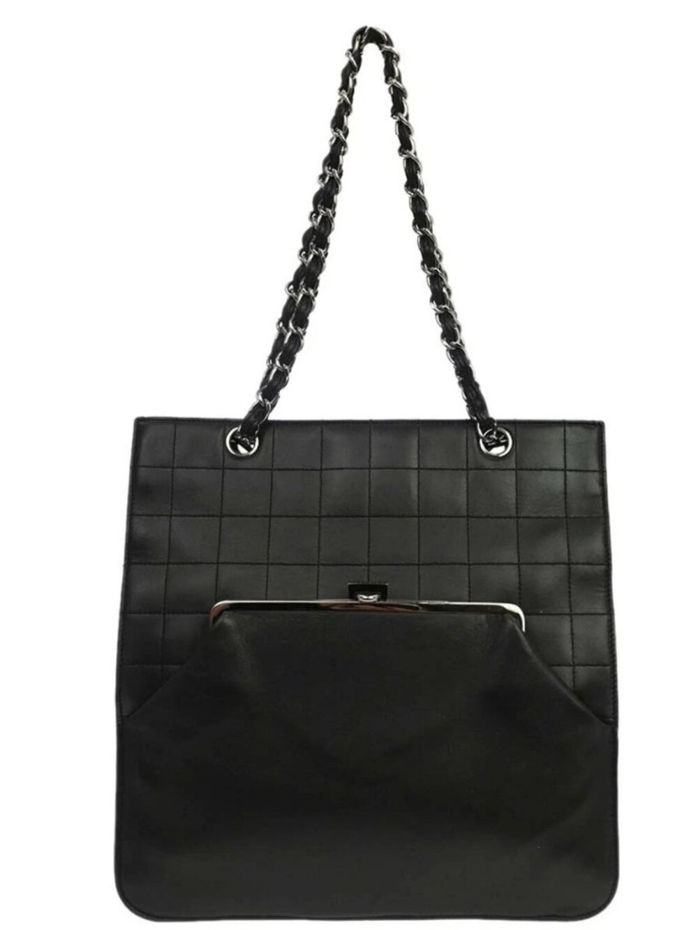 Chanel Black Lambskin Choco Bar